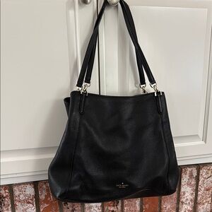 Kate Spade Black Leather Tote Bag